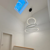 s.luce Combinazione di luci a sospensione LED a 3 anelli Centric