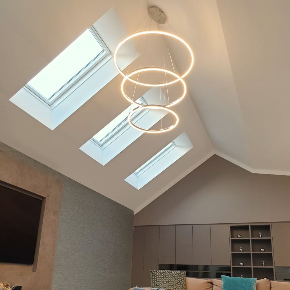s.luce Combinazione di luci a sospensione LED a 3 anelli Centric