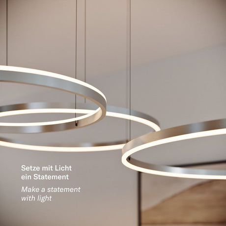 s.luce Combinazione di luci a sospensione a LED a 3 anelli Eccentrico