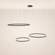 s.luce Lampada a sospensione ad anello LED a 3 luci eccentriche