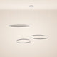 s.luce Lampada a sospensione ad anello LED a 3 luci eccentriche