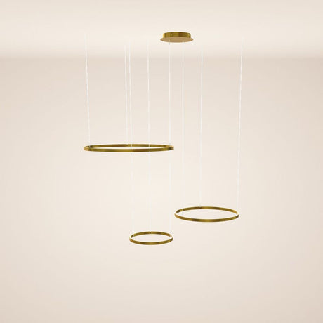 s.luce Combinazione di luci a sospensione a LED a 3 anelli Eccentrico