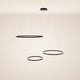 s.luce Lampada a sospensione ad anello LED a 3 luci eccentriche