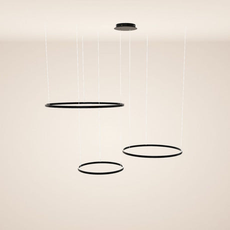 s.luce Combinazione di luci a sospensione a LED a 3 anelli Eccentrico