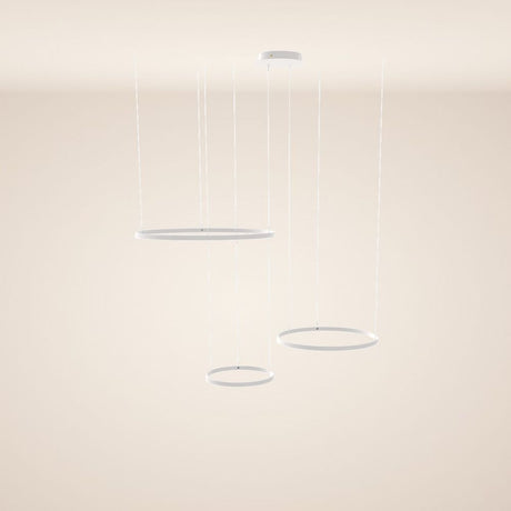 s.luce Combinazione di luci a sospensione a LED a 3 anelli Eccentrico