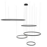 s.luce LED 5-ring pendant light combination Eccentric