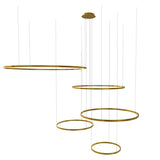 s.luce LED 5-ring pendant light combination Eccentric