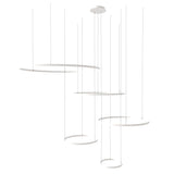 s.luce LED 5-ring pendant light combination Eccentric