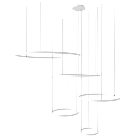 s.luce LED 5-ring pendant light combination Eccentric