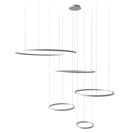 s.luce LED 5-ring pendant light combination Eccentric