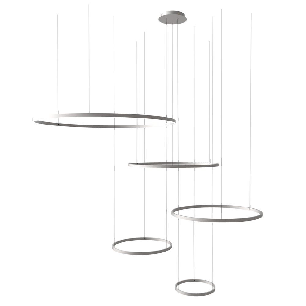s.luce LED 5-ring pendant light combination Eccentric