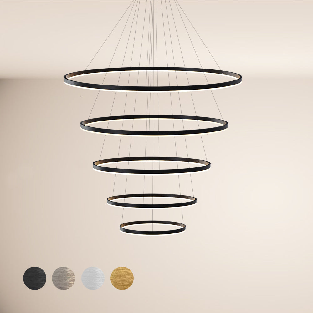 LED 5-Ring Pendant Lights Combination Centric