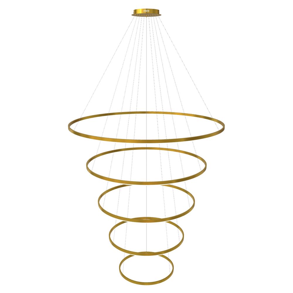 s.luce Combinaison de lampes suspendues à LED à 5 anneaux Centrique