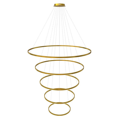 s.luce Combinaison de lampes suspendues à LED à 5 anneaux Centrique