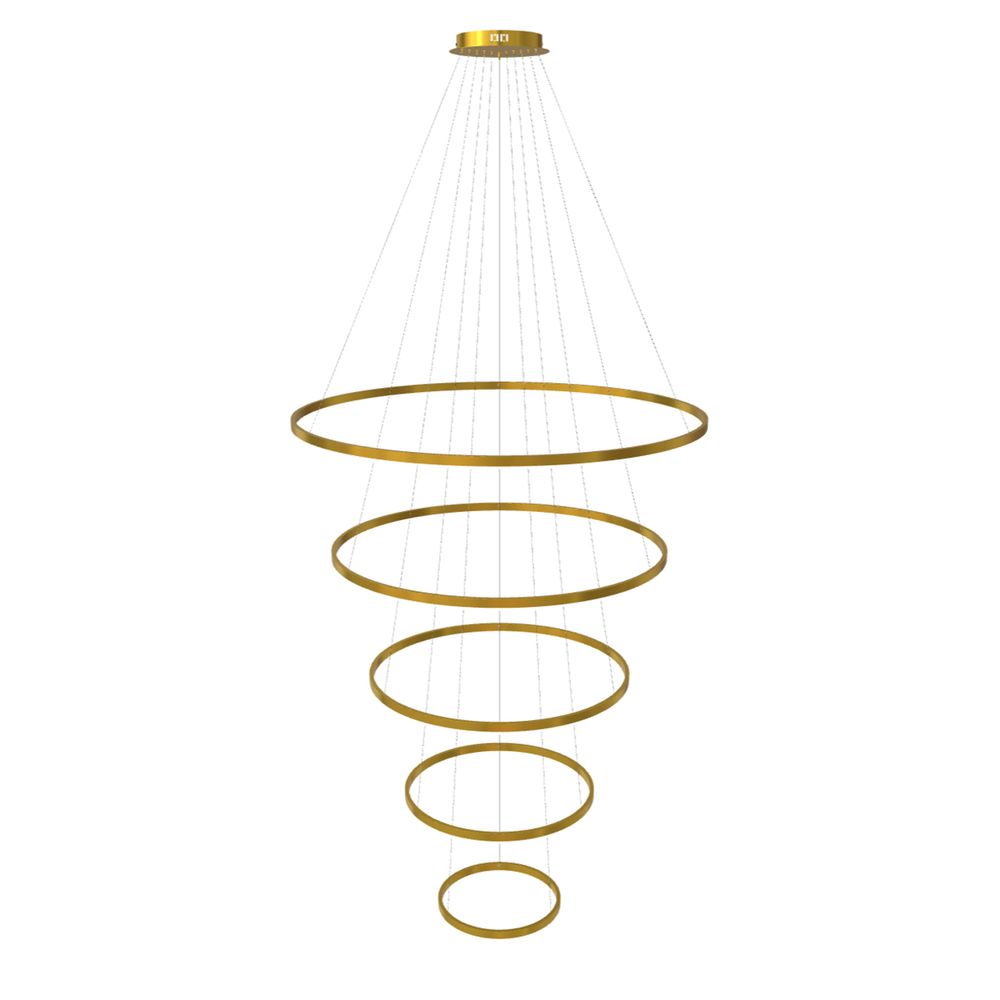s.luce Combinazione di luci a sospensione a 5 anelli LED Centric