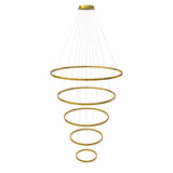 s.luce Combinazione di luci a sospensione a 5 anelli LED Centric