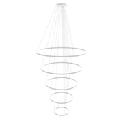 s.luce LED Ring Pendelleuchte 5-flammig Zentrisch – elegante, moderne Pendelleuchte in Weiß