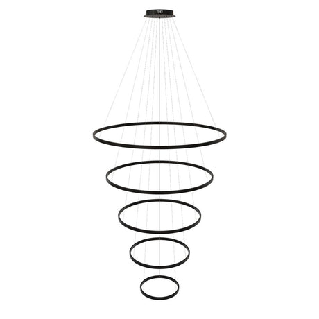 s.luce Combinazione di luci a sospensione a 5 anelli LED Centric