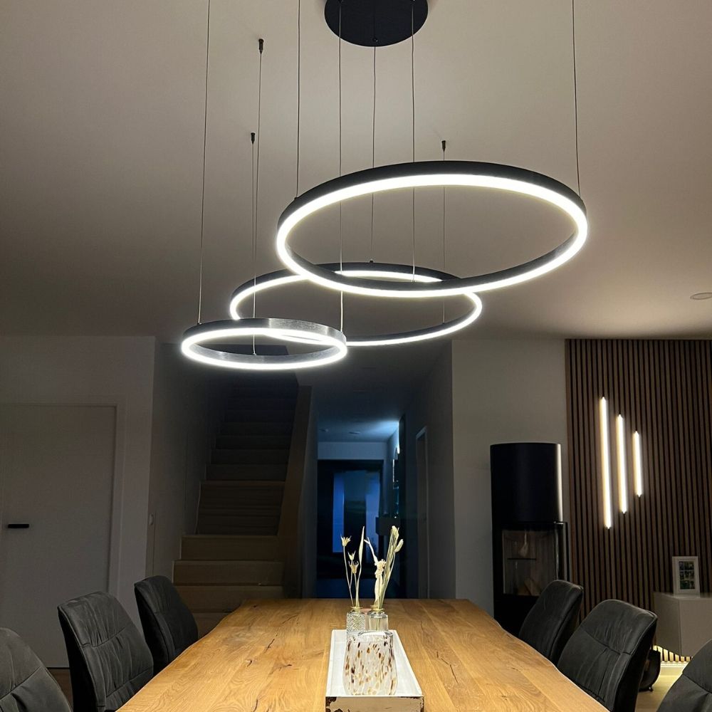 s.luce Lampada a sospensione ad anello LED Ø 80 cm