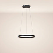s.luce LED Suspension luminaire anneau ronde à éclairage direct ou indirect avec design moderne et surfaces élégantes.