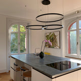 s.luce LED ring pendant light round direct or indirect