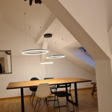 s.luce LED ring pendant light round direct or indirect