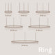 s.luce LED ring pendant light round direct or indirect