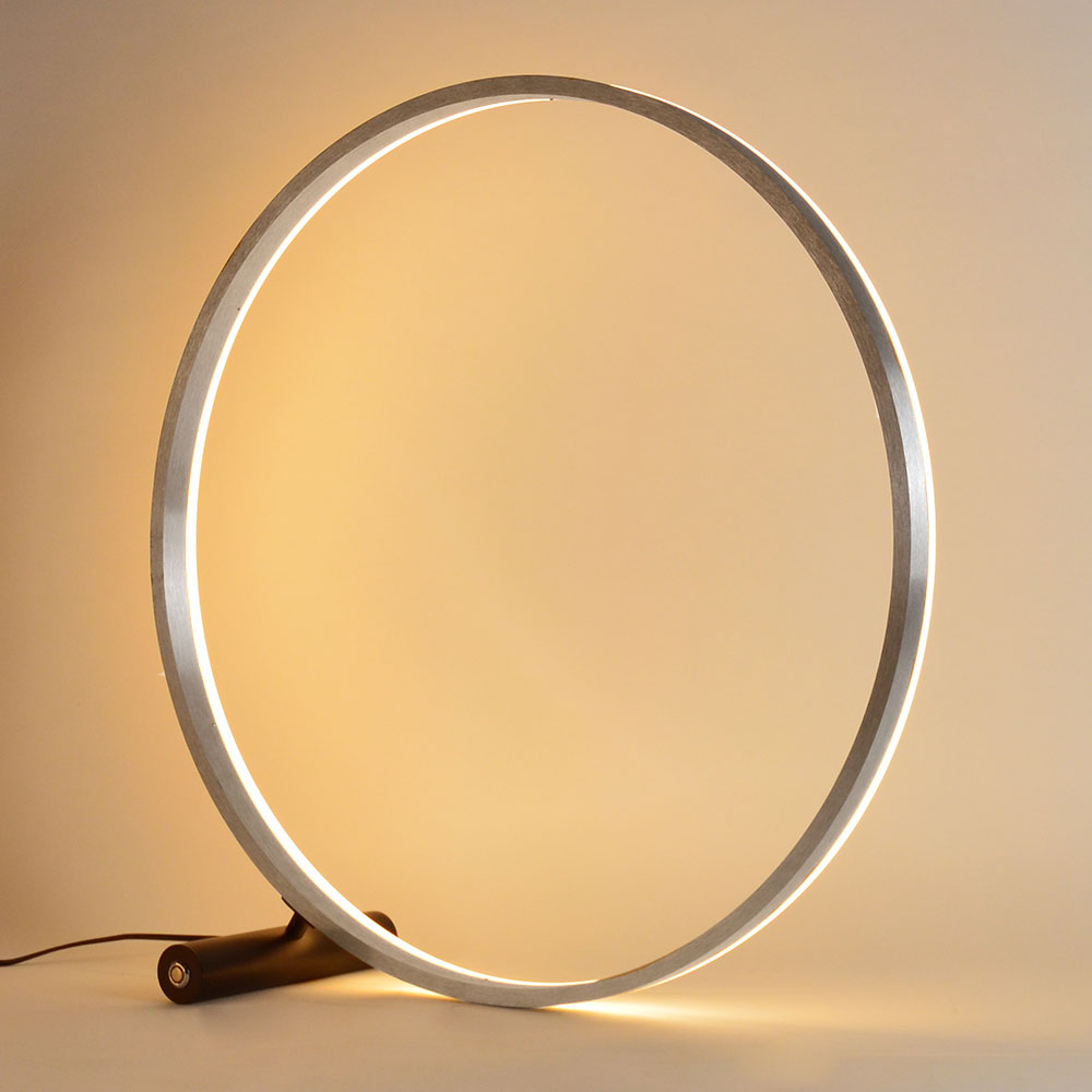 Lampe de table à anneau LED directement ou indirecte