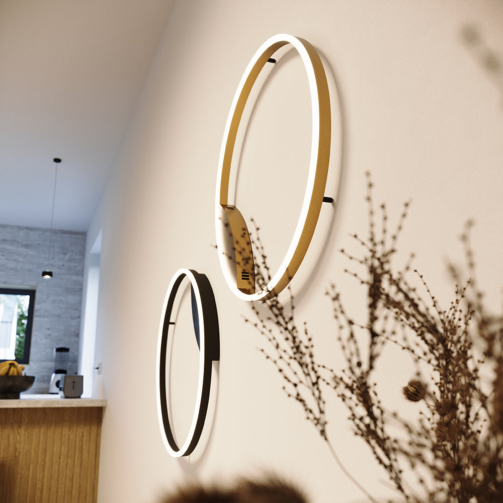 s.luce LED Ring Wandlampe & Deckenleuchte Dimmbar modern rund