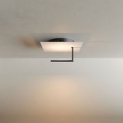 s.luce LED Wand- und Deckenlampe Edge Weiß 30x30cm mit indirektem Licht und moderner, flacher Form