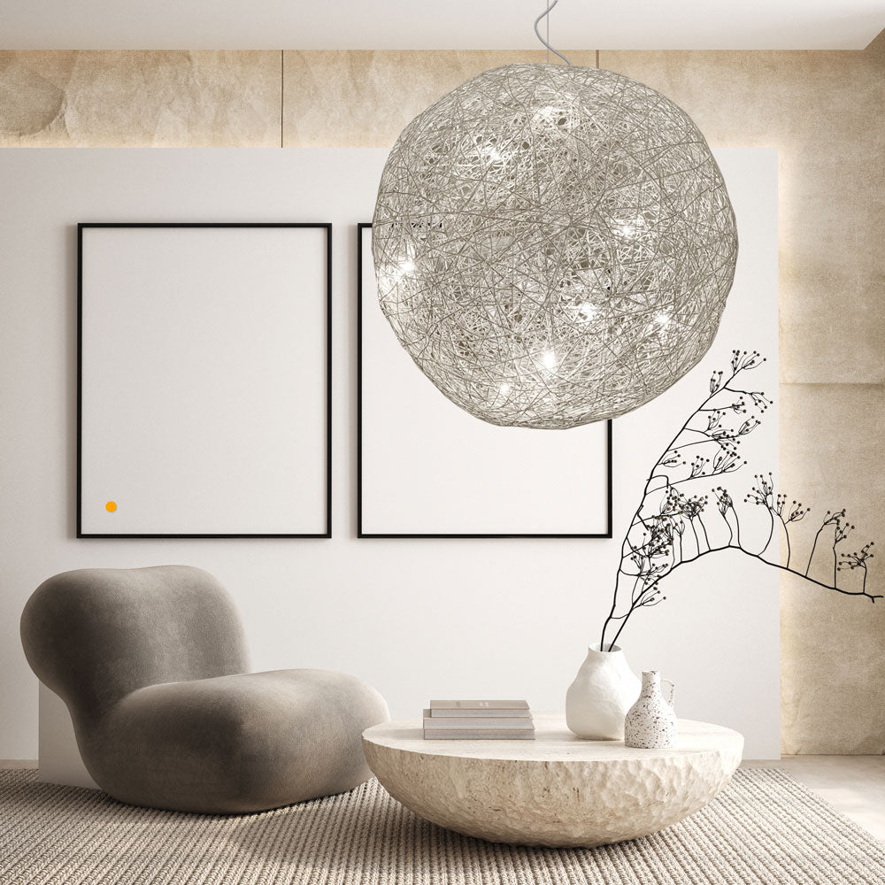 s.luce Mesh XXL LED wire ball Ø 90cm hanging lamp