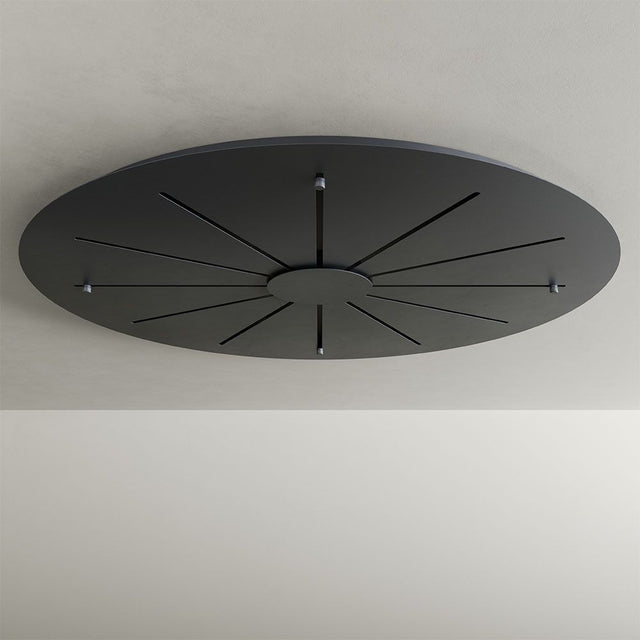 Modular Mehrfach Hängeleuchten-Baldachin s.luce Schwarz Ø 120cm