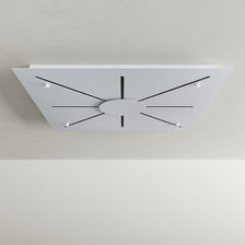 s.luce Modular 80 XL Mehrfach Hängeleuchten-Baldachin weiß, quadratisch, flaches Design für mehrere Pendelleuchten