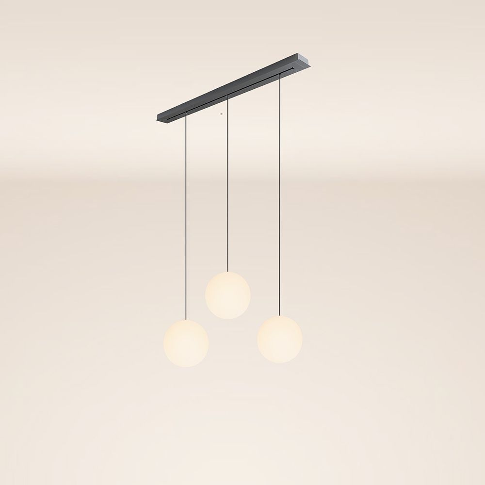 s.luce Orb 3 luzes Ø 30 Candeeiro suspenso de mesa de jantar 120cm