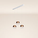 s.luce Orb 3 luces Ø 30 Lámpara colgante para mesa de comedor 120cm