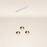 s.luce Orb 3 luzes Ø 30 Candeeiro suspenso de mesa de jantar 120cm