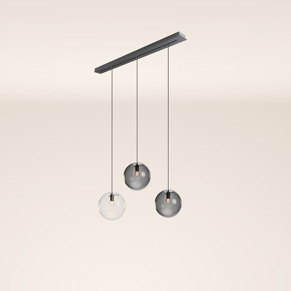 s.luce Orb 3 luzes Ø 30 Candeeiro suspenso de mesa de jantar 120cm