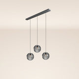 s.luce Orb 3 luzes Ø 30 Candeeiro suspenso de mesa de jantar 120cm