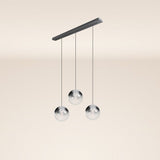 s.luce Orb 3 luzes Ø 30 Candeeiro suspenso de mesa de jantar 120cm