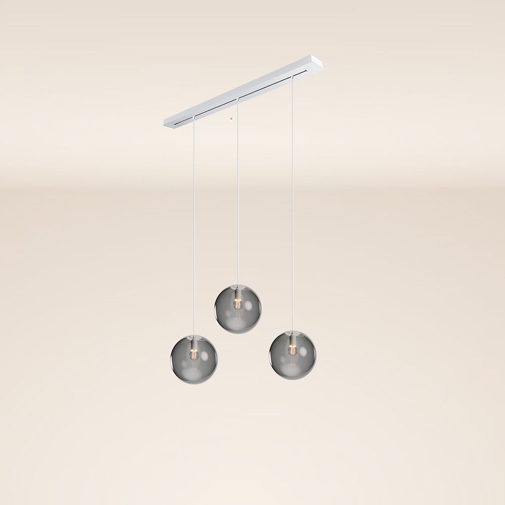 s.luce Orb 3 luzes Ø 30 Candeeiro suspenso de mesa de jantar 120cm