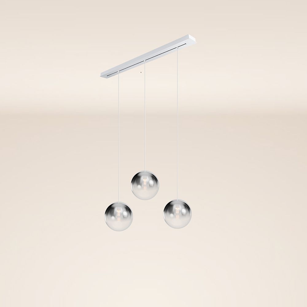 s.luce Orb 3 luces Ø 30 Lámpara colgante para mesa de comedor 120cm