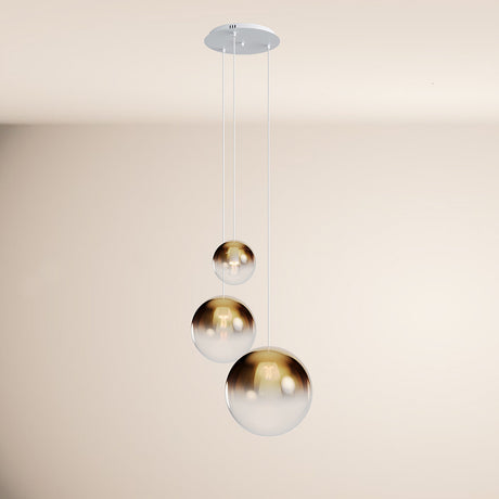 Orb 3-flammige Galerieleuchte Modular  s.luce Weiß Gold Verlauf 