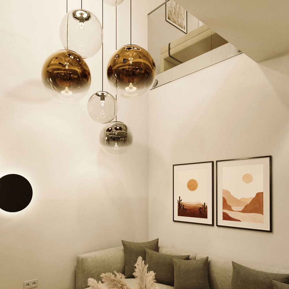 s.luce Orb 5-flammige Galerielampe Modular