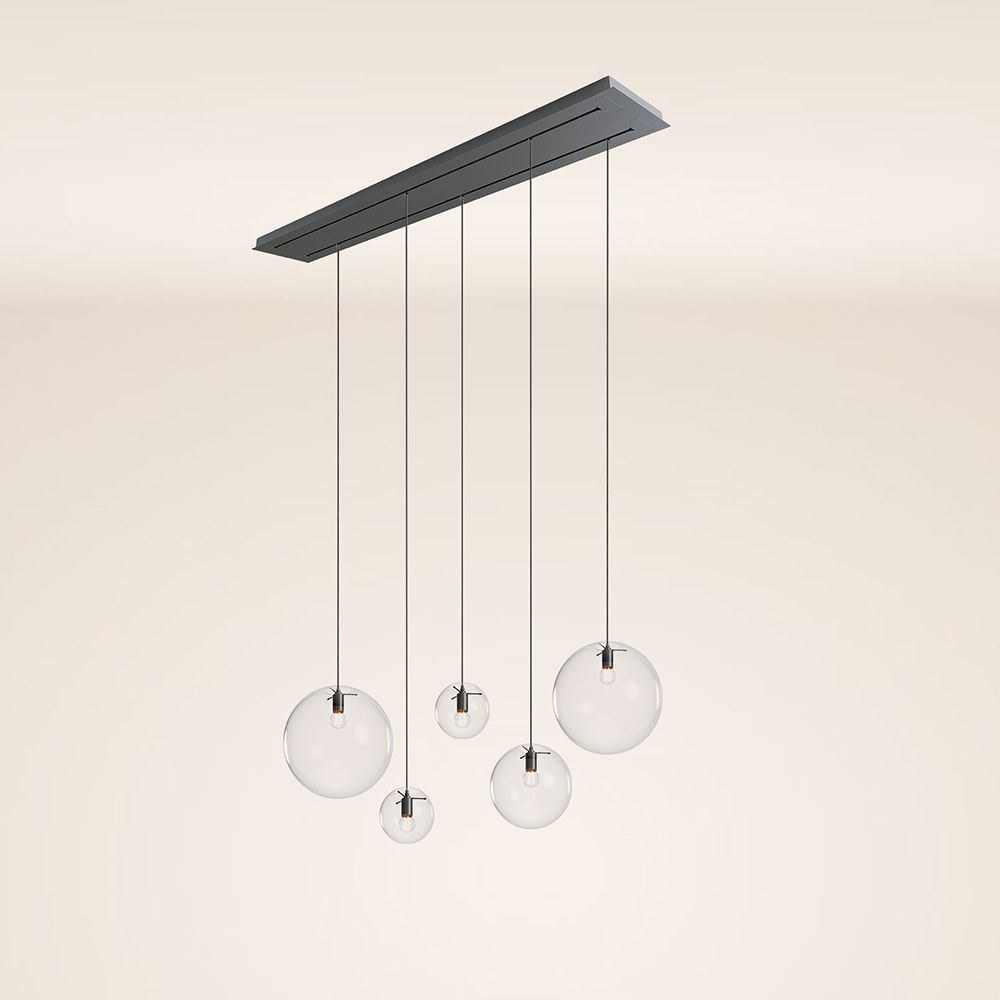 s.luce Orb Lámpara de mesa de comedor de 5 luces de 2 filas 160cm