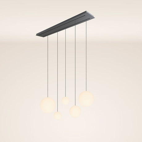 s.luce Orb Lámpara de mesa de comedor de 5 luces de 2 filas 160cm