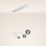 s.luce Orb 5-lampors bordslampa 2-radig 160cm