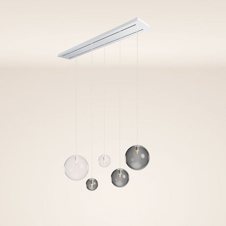 s.luce Orb 5-lampors bordslampa 2-radig 160cm