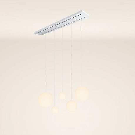 s.luce Orb 5-lampors bordslampa 2-radig 160cm