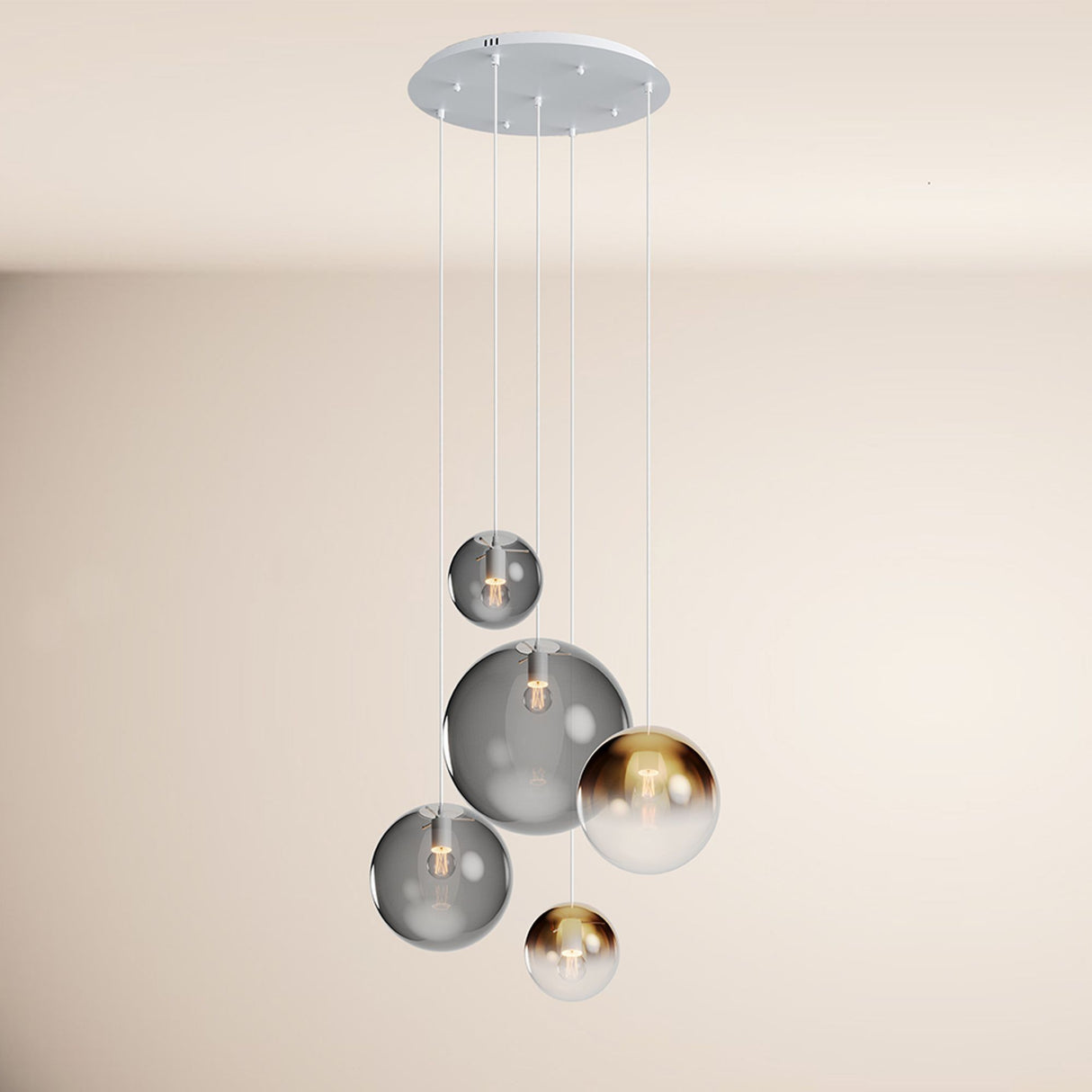 s.luce Orb 5-ljus modulär gallerilampa