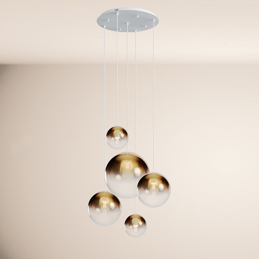 s.luce Candeeiro de galeria modular Orb de 5 luzes